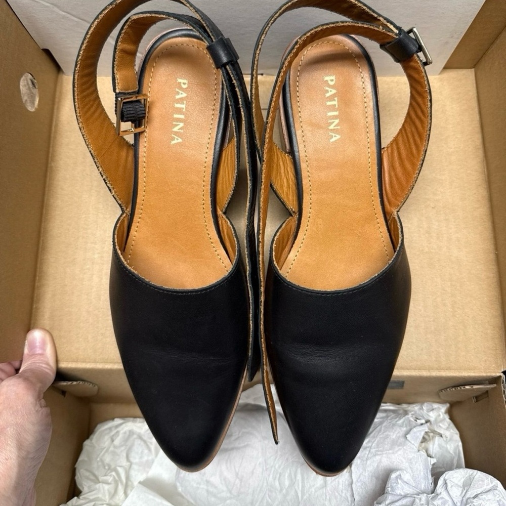 Patina by Portland Leather Goods sling back heels